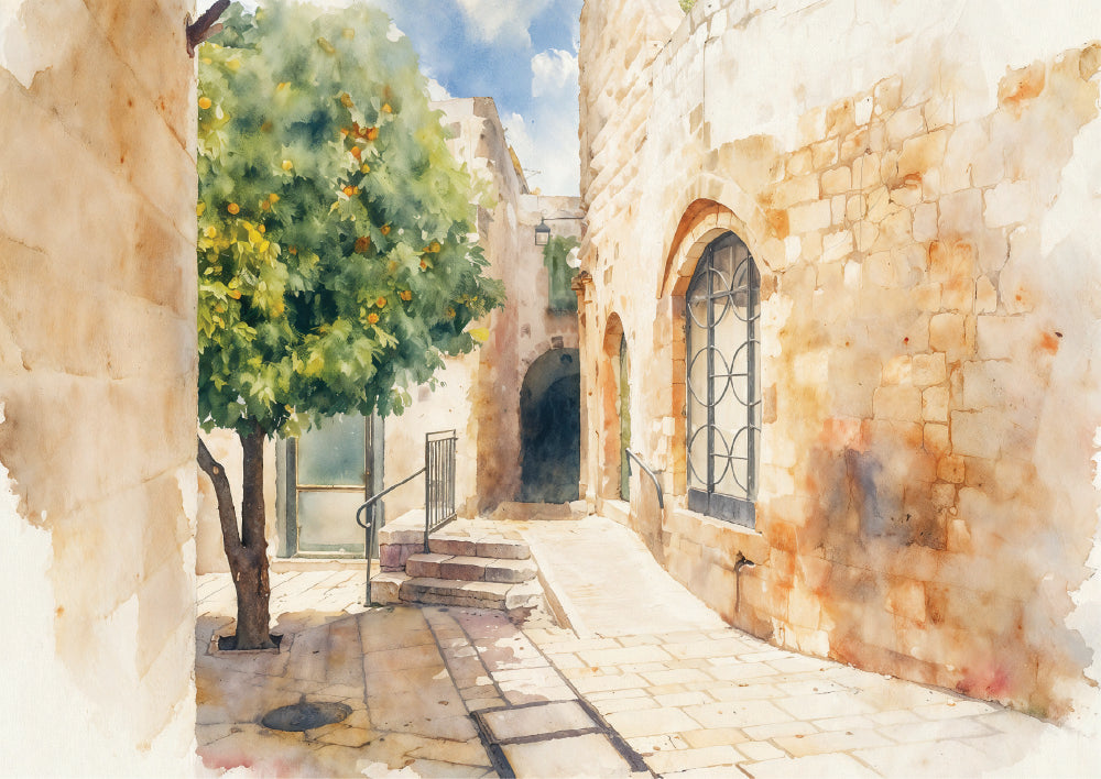 Jumbo Mural - Quiet Alleys of Yerushalayim